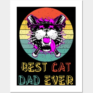 Best Cat Dad Ever Style Posters and Art